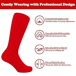 Toddler Baseball Socks Kids Red Baseball Socks