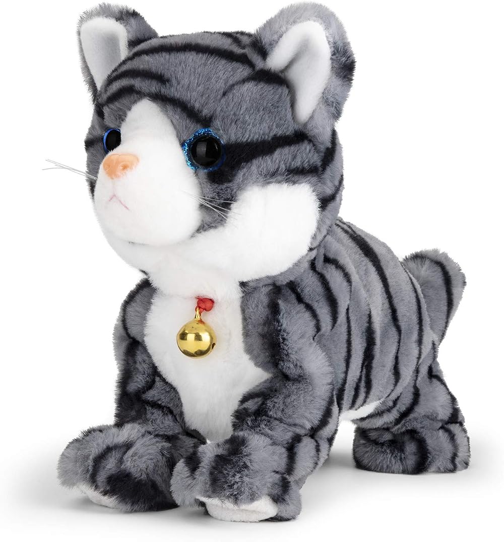 Smalody Interactive Plush Cat Toy LED Eyes Touch Control Meow Kitten Robot Kids