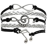 Infinity Collection - Charm Bracelet with Music, Bracelets for Women, Teens, and Girls. Adjustable Bracelet for Musicians. Gift for Music Lovers