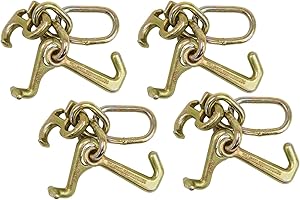 Mytee Products (4 Pack) RTJ Cluster Hook Heavy Duty Wrecker Hauler Tow Towing Truck Chain Pair R T J