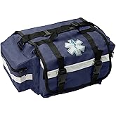 NOVAMEDIC Professional Empty Blue First Responder Bag, 17" x 9" x 7", EMT Trauma First Aid Carrier for Paramedics and Emergency Medical Supplies Kit, Lightweight and Durable