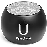 Fashionit U Boost - Portable Speaker Bluetooth Wireless - Subwoofer, Mic & Remote Shutter, Bluetooth Speakers, Rich Sound, Stocking Stuffers, White Elephant Gifts for Adults - Black