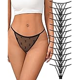 J-pone Lace Thongs for Women G String Thongs for Women T-back Thong Underwear Low Waist Breathable Womens Panties 12Pack