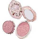 Flower Knows Strawberry Rococo Embossed Blush,Rose Pink Matte Powder Blush for Cheeks,Buildable & Blendable Face Makeup,Soft Long-Lasting Cute Make Up for Women & Girls,0.17 Oz(03 Classic Ballet)