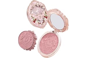 Flower Knows Strawberry Rococo Embossed Blush;Pink Matte Finish;Buildable & Blendable Powder Blush for cheeks,Natural Flush for All Skin Tones(03 Classic Ballet, 5g)