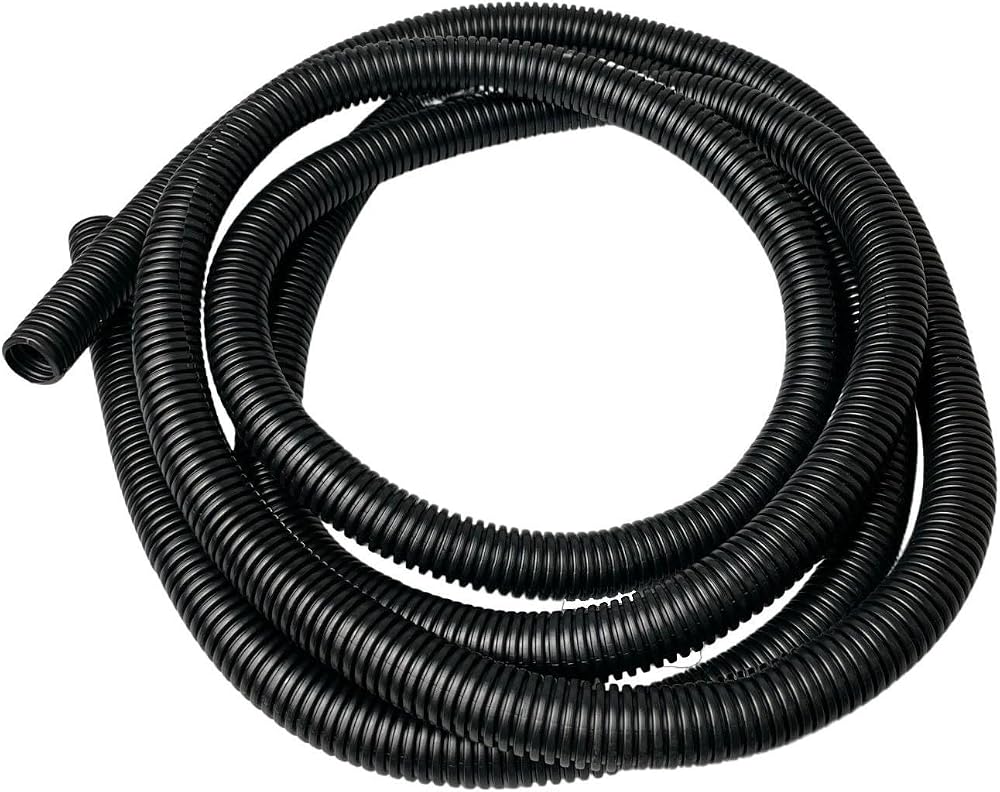 On1shelf Black Split Plastic Flexible Cable Tidy Tube Trunking 19.5mm - 2m