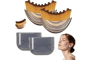 2 Pcs Lymphatic Contour Face Brush, Lymphatic Drainage Massage for Face Chin Jawline Sculpting, Contouring Soothing Dry Brush