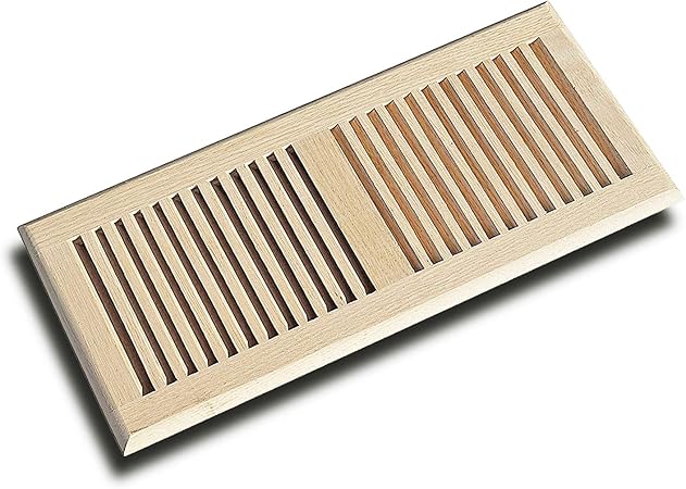 Welland 6 X 14 Inch Hickory Wood Self Rimming Floor Register Vent