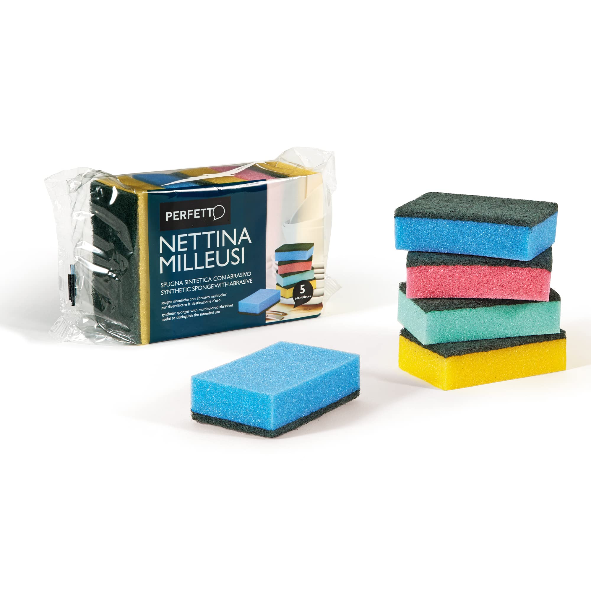 Perfetto Sponge with Abrasive The Spugnamilleusi 5 Pieces