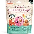 WOOF Pupsicle Birthday Pops - Healthy Dog Treats - Pre-Made Pupsicle Refills - Wholesome Ingredients - Naturally Sweet - Cake-Flavored Birthday Treat for Dogs - XL