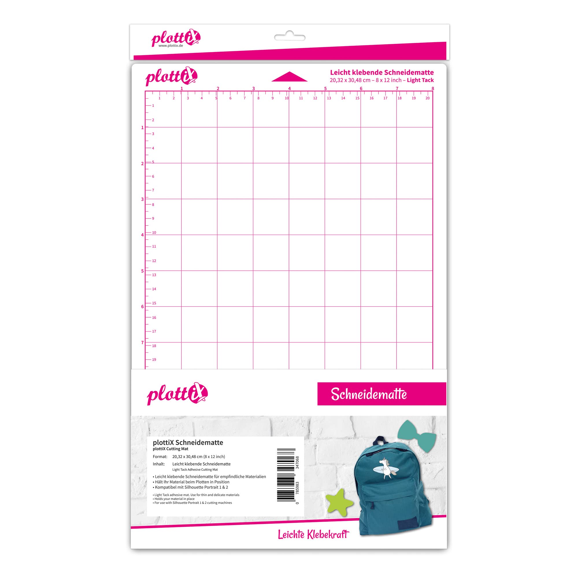 plottix 105008 Plastic Cutting Mat Clear 8" x 12"