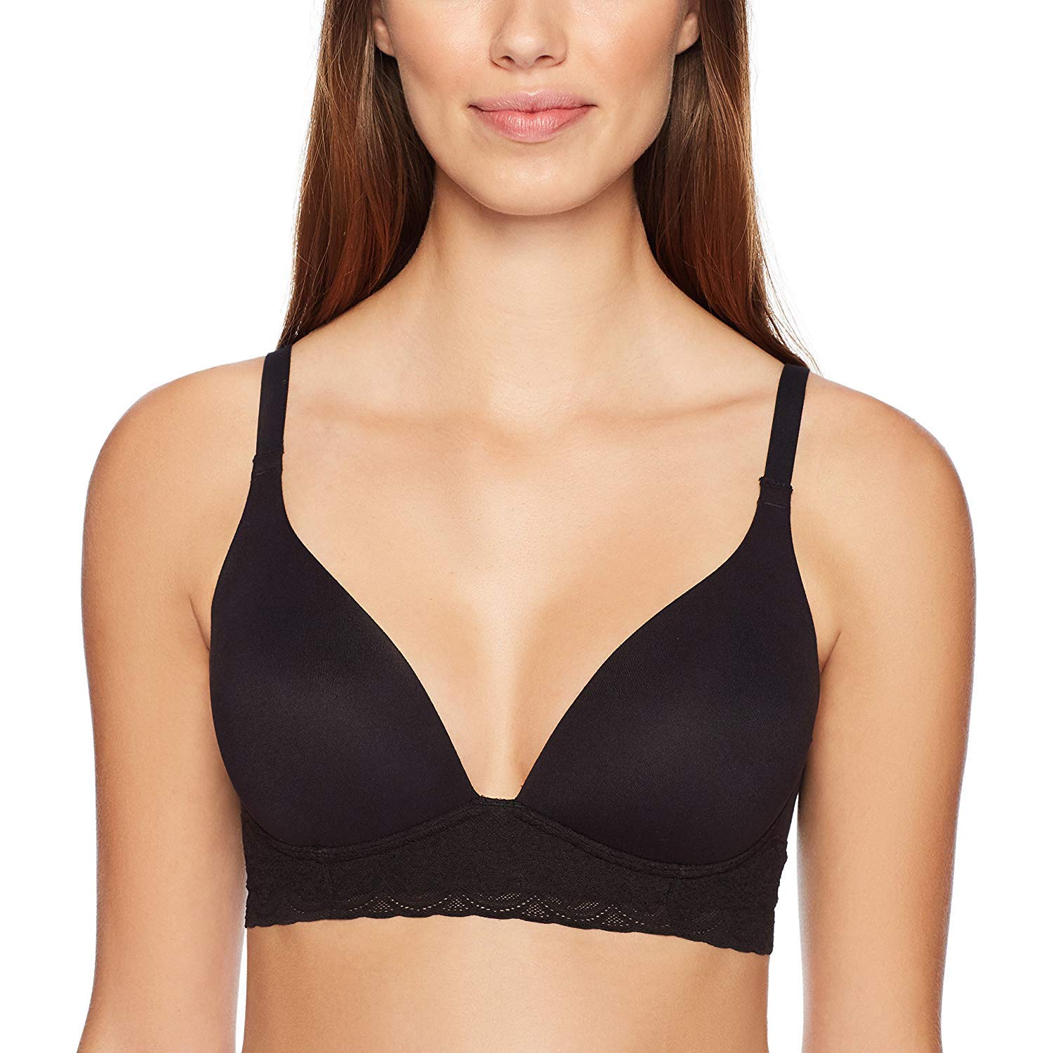 Warner’s Women’s Cloud 9 Wirefree Triangle Bra, Rich Black, 36C