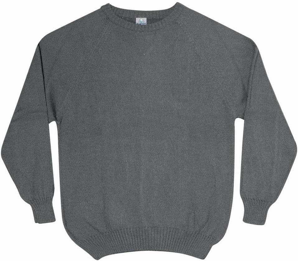 Pullover round-neck 30% wool, 70% acrylic. GREY size 2XL