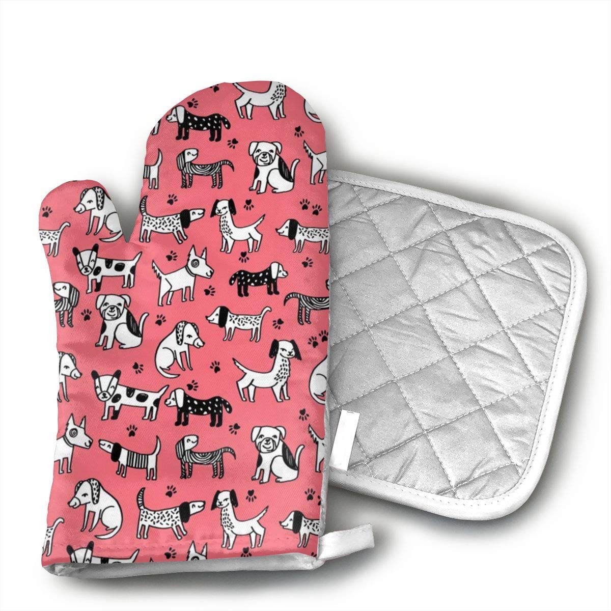 Best Coral Pink Oven Mitt