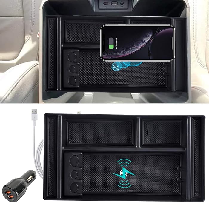 Buy ROCCS Wireless Charging Center Console Organizer Tray for 2019 2020