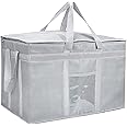 Yalin XXXL Large Insulated Cooler Bag, Styrofoam Cooler of Keep Food Hot or Cold, Reusable Double Zipper Food Delivery Bag for Grocery Shopping, 23" W x 15" H x 14" D