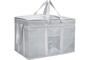 Yalin XXXL Large Insulated Cooler Bag, Styrofoam Cooler of Keep Food Hot or Cold, Reusable Double Zipper Food Delivery Bag for Grocery Shopping, 23" W x 15" H x 14" D