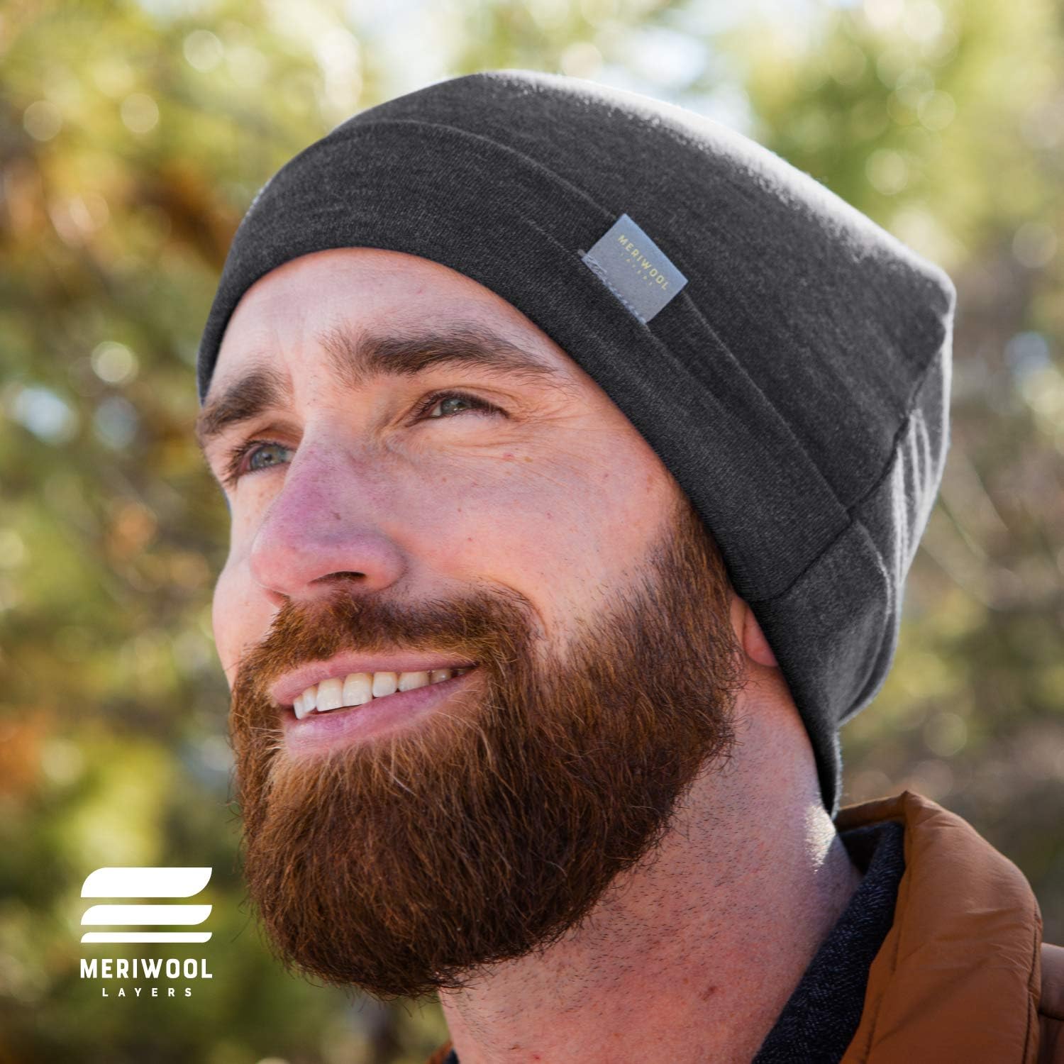 MERIWOOL Unisex Merino Wool Cuff Beanie Hat - Choose Your Color (Charcoal Gray) at  Men’s Clothing store
