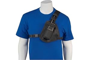 HOLSTERGUY RCH-101M MESH Chest Harness Shoulder Holster - Adjustable Single Radio Pouch for Motorola Radios & Walkie Talkies