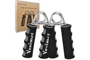 YESIMET 2 Pack Hand Grip Strengthener Set, Forearm Exerciser, Finger Gripper, Grip Strength Trainer, Hand Grip- Soft Foam Hand Exercise for Quickly Increasing Wrist Forearm and Finger Strength