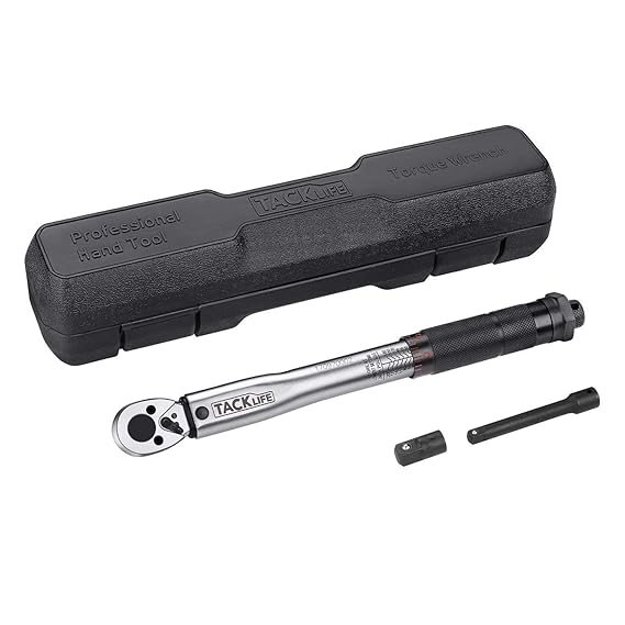 Drehmomentschlüssel, TACKLIFE 1/4 Drehmomentschlüssel(2.26–22.6Nm), 7.5cm Verlängerungsstange, Adapter im Lieferumfang, Toler