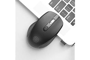 Wireless Mouse, USB Receiver, 2.4G Mobile Mouse, Ultra-Low Power Consumption with Super Long Battery Life, 4 Buttons, Compact