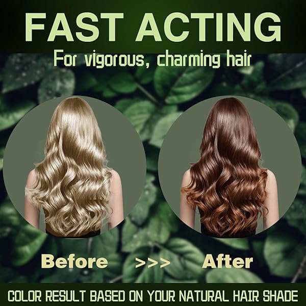 TYAYW HAIR DYE SHAMPOO 3 IN 1, INSTANTLY DYES GRAY HAIR, TEA TREE FORMULA FOR MEN & WOMEN, NATURAL LONG-LASTING COLOR, QUICK & EASY TO USE 16.9 FL OZ (LIGHT BROWN)