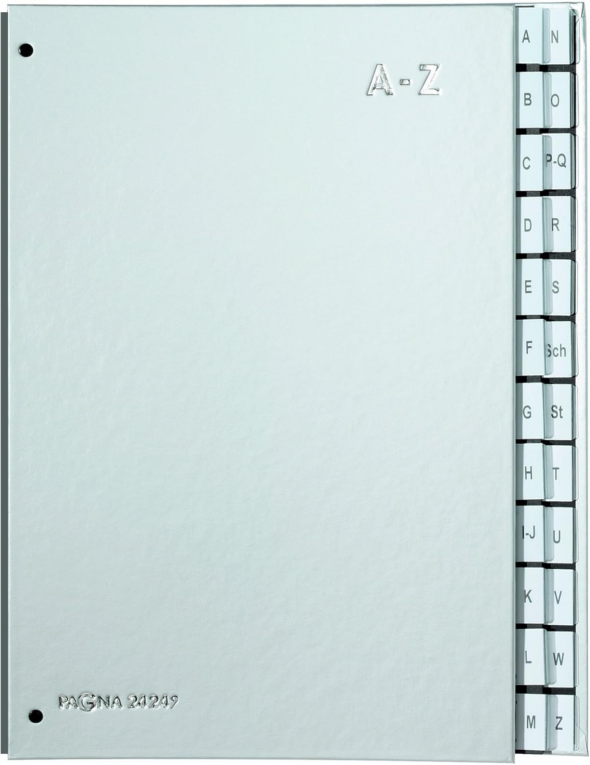 Pagna Colour Desk Folder 24 Compartments A-Z Silver