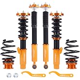 maXpeedingrods Coilovers for BMW 3 Series E46 1998-2006 | 316i 318d 320i, 323i 325i 328i 330i, Height Adjustable Coilovers Suspension Lowering Kit, Gold