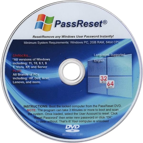 Amazon.com: Advanced Recovery Boot Password Reset CD Disc for