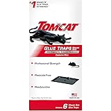 Tomcat Glue Traps Mouse Size with Eugenol for Enhanced Stickiness for Mice, Cockroaches, and Spiders, 6 Traps