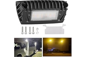 Chelhead RV Exterior Light White Amber Led RV Porch Light 12V RV Lights Exterior Utility Light Compatible with RVs, Trailers, Campers, 5th Wheels, Aluminum Base 1 Pack