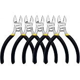 BOOSDEN 5" Small Wire Cutters Set Side Diagonal Cutter Snips, 5 Pack | Diagonal Cutting Pliers Spring Loaded for DIY Artificial Flowers Jewelry Making Crafts Floral Wire Cutting Bulk