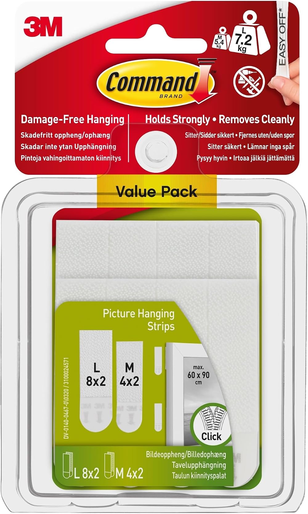 Command Picture Hanging Strips Value Pack Medium & Large 4x2 + 8x2