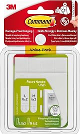 Command Picture Hanging Strips Value Pack Medium & Large 4x2 + 8x2