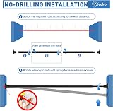 Yeabett Curtain Pole 48-154.9cm Extendable Telescopic No Drill No Slip view 5