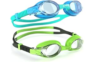 ZABERT K20 Swimming Goggles for Kids Girls Boys Age 3-14 Years Old, Anti-fog 100% UV Protection with Travel Bag