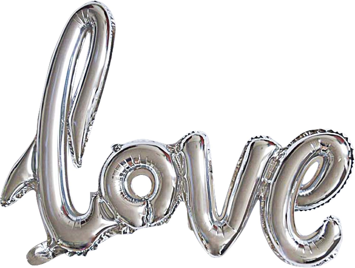 Odstore Love Balloon Banner -Silver Color Celebration Balloon - 31.1 Inches Long (1PCS, Silver)