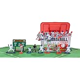 Kaskey Kids Baseball Guys, Red Gray vs. Blue White, 29 Pieces in Each Set, Includes 2 Teams, Accessories, and Travel Storage Case, Nostalgic Sports Action Figures for Imaginative Play, Ages 3 and Up