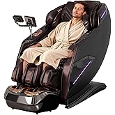 4D Massage Chairs Full Body,Zero Gravity SL-Track Shiatsu Massage Chair Recliner,Core Heating,20 Massage Techniques,Deep Yoga Stretch,Foot Rollers, Ai Voice,Touch Screen,Wireless Charging