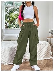 SweatyRocks Women's Drawstring Elastic Waist Loose