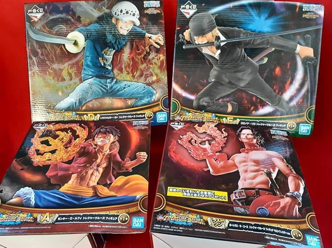 Amazon ワンピース フィギュア 4種 セット ルフィ ロー エース ゾロ トレジャークルーズ Treasure Cruiseワン賞a フィギュア ドール 通販