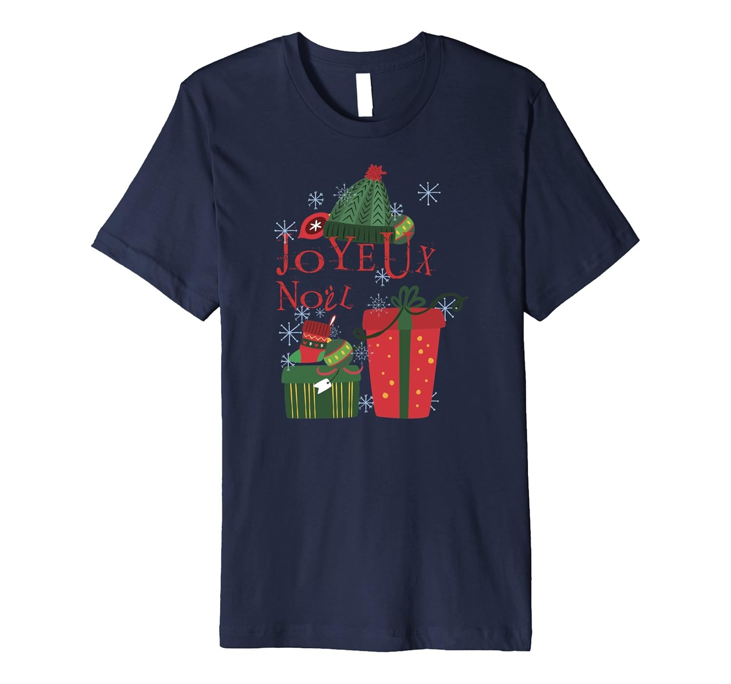 Joyeux Noel Merry Christmas French Language Holiday T Shirt-ANZ