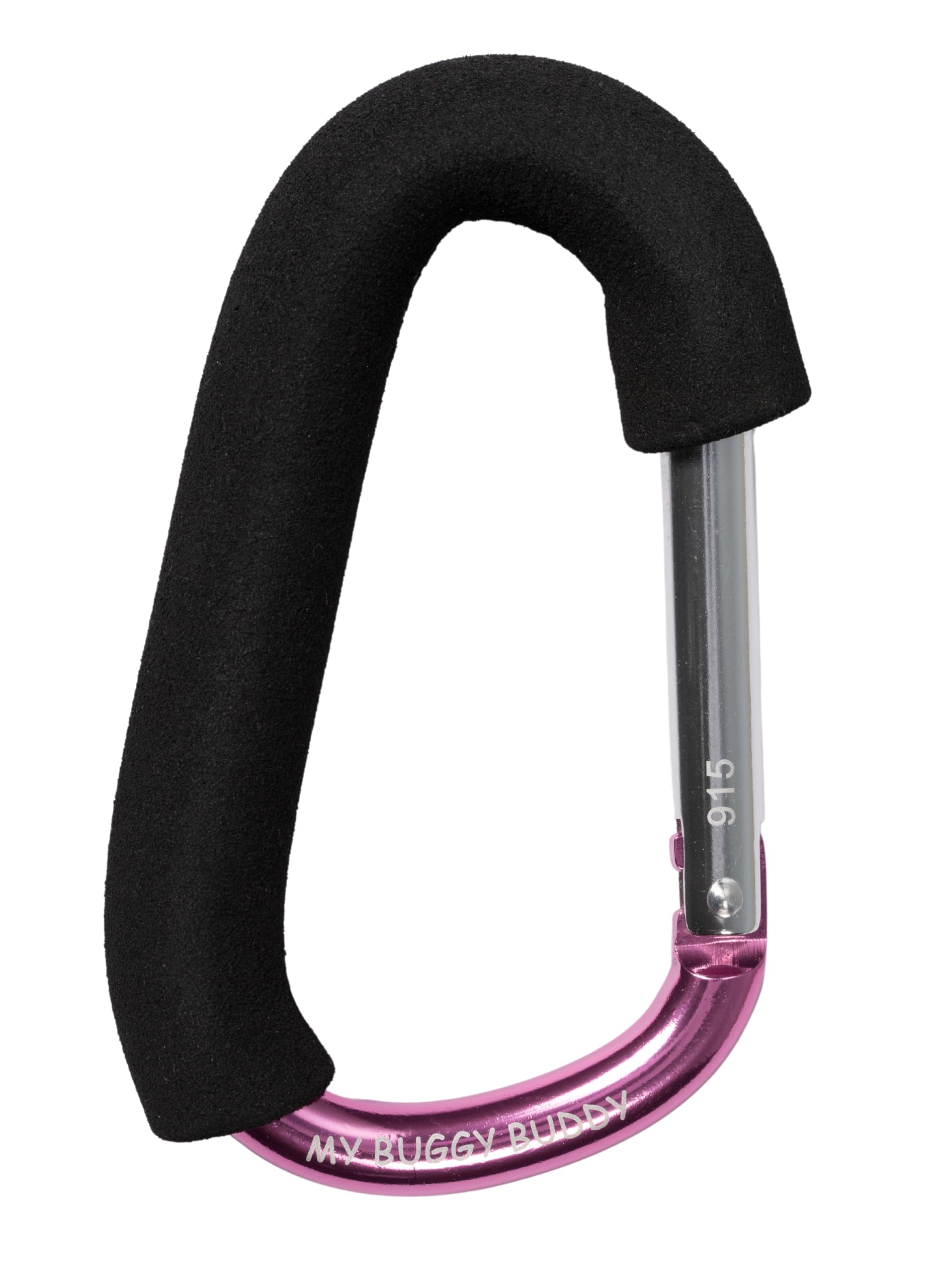 My Buggy Buddy Clip, Hook or Carabiner for Pram/ Stroller/ Pushchair, Foam Coating to Prevent Damage, Can Hold Upto 4 kgs, Pink