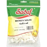 Sadaf Broken Sugar - Sugar Cubes - Sugar Packets for Coffee and Tea - Sweetener for Baking and Drinks - Kosher - 12 Oz Resealable Bag