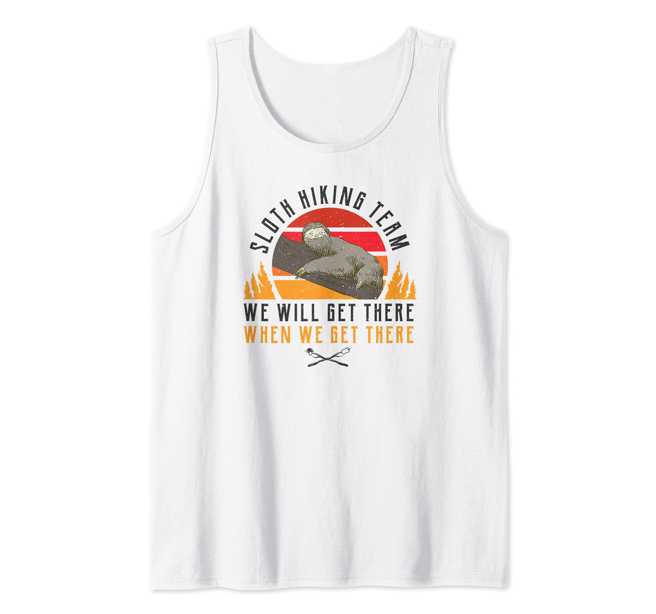 Camping Sloth Hiking Team Summer Vacation Mountain Climbing Tank Top