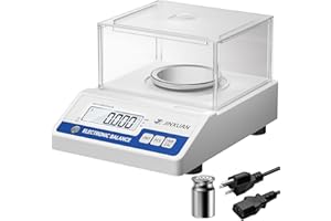 JINXUAN Lab Scale 500gx0.001g High Precision Scale Analytical Balance, Digital Milligram Scale Scientific Laboratory Scale with Windshield LCD Display 7 Units, Electronic Jewelry Scale for Powder Gold Jewelry