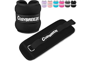 COSYBREEZE Ankle Weights 1/2/3/4/6/8/10 LB 1 Pair Wrist Leg Arm Weights for Women Men, Strength Weighted for Walking, Running, Jogging, Fitness, Gym Workout