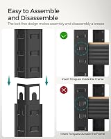 SONGMICS 2 Pack Shelving Unit 60 x 120 x 200 cm Rustic Brown Black Industrial view 5