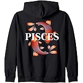 Pisces zodiac - Feb March birthday Graphic art Pisces sign Zip Hoodie